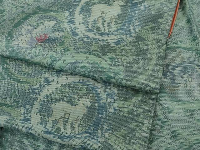 平和屋着物■極上　都喜ヱ門　本場大島紬　動物蝶丸文　藤絹織物謹製　逸品　DZAB1328kh5