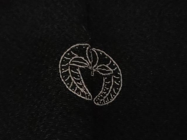 平和屋本店□極上 訪問着 舞蝶文 黒地 金彩 鬼しぼ縮緬 高島屋