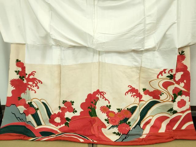 平和屋着物□極上 アンティーク 大正ロマン 振袖・長襦袢(袷・半衿付き