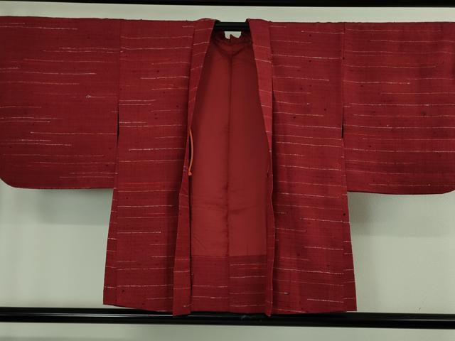 平和屋着物■極上　浦野理一　経節紬　羽織　羽織紐付き　逸品　DZAB1388kh5