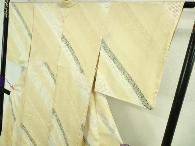 平和屋本店□極上 中国三大刺繍 スワトウ刺繍 汕頭刺繍 小紋 花斜線