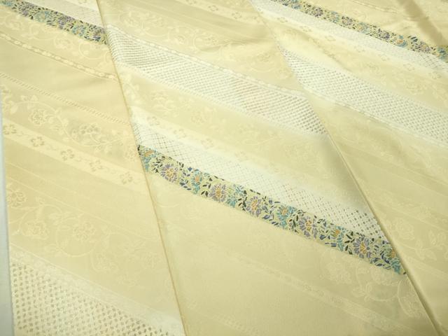 平和屋本店□極上 中国三大刺繍 スワトウ刺繍 汕頭刺繍 小紋 花斜線