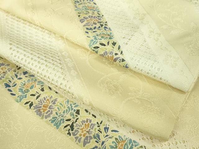 平和屋本店■極上　中国三大刺繍　スワトウ刺繍　汕頭刺繍　小紋　花斜線文　砥粉色地　暈し染め　逸品　DZAB1405kh5