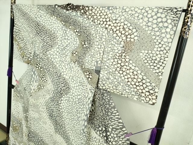 平和屋本店■極上　中国三大刺繍　相良刺繍　訪問着　襲絞り　暈し染め　金糸　銀通し地　逸品　未使用　DZAB1411kh5 平和屋本店□極上 中国三大刺繍 相良刺繍 訪問着 襲絞り 暈