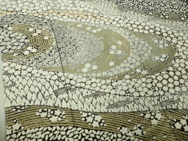 平和屋本店□極上 中国三大刺繍 相良刺繍 訪問着 襲絞り 暈