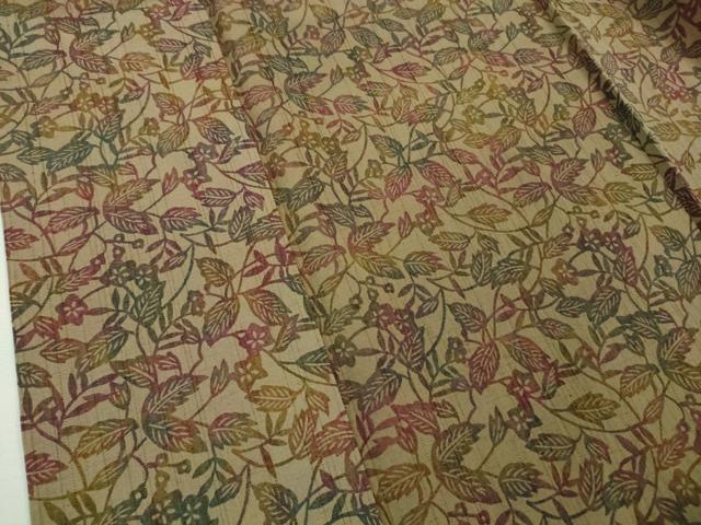 平和屋着物□極上 菅原工房 菅原結作 漢方染 小紋 型染 草花