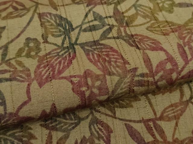 平和屋着物■極上　菅原工房　菅原結作　漢方染　小紋　型染　草花文　逸品　DZAB1437kh5 平和屋着物□極上 菅原工房 菅原結作 漢方染 小紋 型染 草花