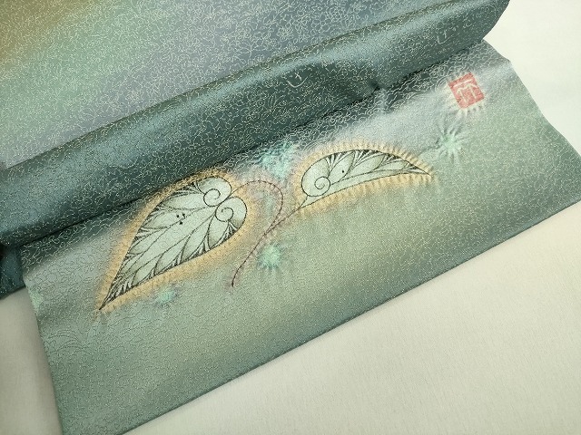 平和屋着物●極上　久保田一竹　幻の辻が花　つけ帯　金通し地　逸品　DZAB6271kh6_8