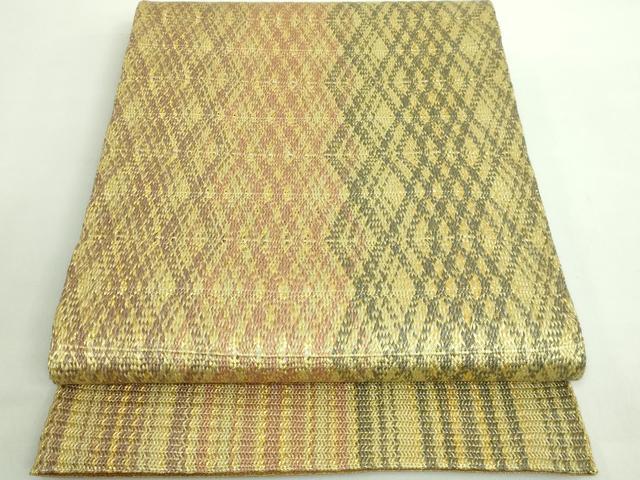 平和屋着物■極上　ひなや工房　くむ・あむ・おる　伊豆蔵明彦　組織　太鼓柄袋帯　金糸　逸品　DZAB1526kh5