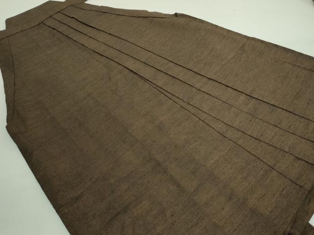 平和屋着物■極上　男性　馬乗り袴　紬地　茶色地　逸品　DZAB1538kh5