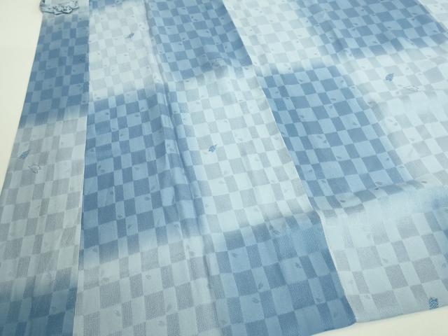 平和屋着物■極上　道中着　スリーシーズン　春夏秋　塵除け　ロング丈　市松紋紗　舞桜　さが美扱い　逸品　未使用　DZAB1550kh5 平和屋着物□極上 道中着 スリーシーズン 春夏秋 塵除け ロング丈