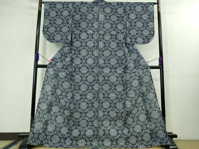 平和屋着物■極上　夏物　浴衣　綿絽　蜀江花文　逸品　DZAB1602kh5