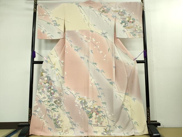 平和屋本店■極上　訪問着　友禅　作家物　春水　松竹梅　暈し染め　やまと誂製　逸品　未使用　DZAB1630kh5 平和屋本店□極上 訪問着 友禅 作家物 春水 松竹梅 暈し染め やまと