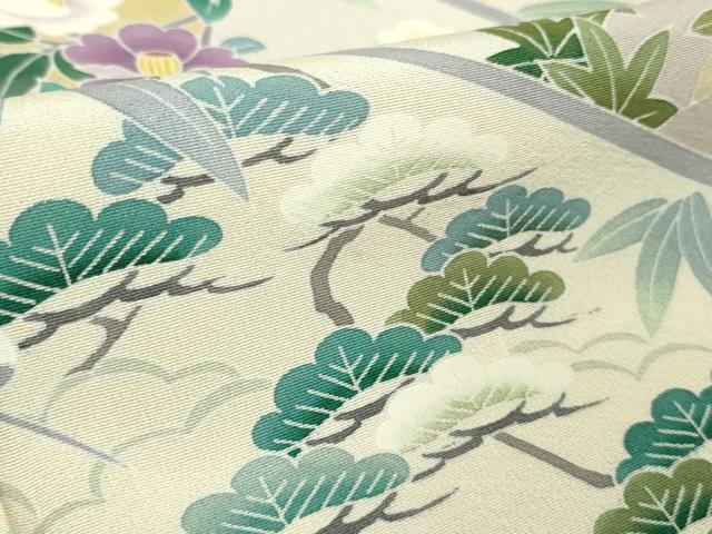 平和屋本店□極上 訪問着 友禅 作家物 春水 松竹梅 暈し染め やまと