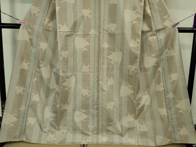 平和屋本店□極上 本場大島紬 白大島 7マルキ エンゼルフィッシュ 逸品