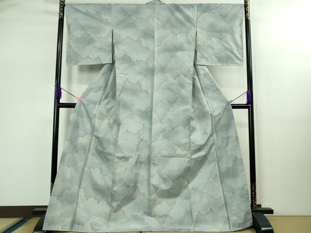 平和屋着物■極上　本場大島紬　白大島　7マルキ　雲重ね　鈴乃屋扱い　逸品　未使用　DZAB1734kh5