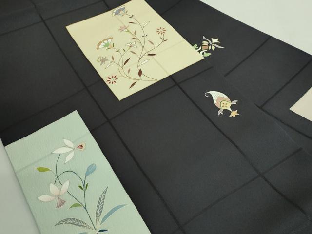 平和屋着物●極上　九寸名古屋帯　枝花文　金銀彩　逸品　DZAB1780kh6_1