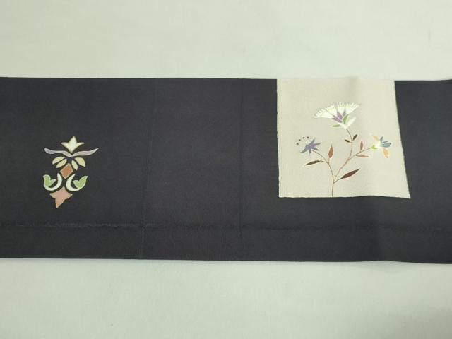 平和屋着物●極上　九寸名古屋帯　枝花文　金銀彩　逸品　DZAB1780kh6_6