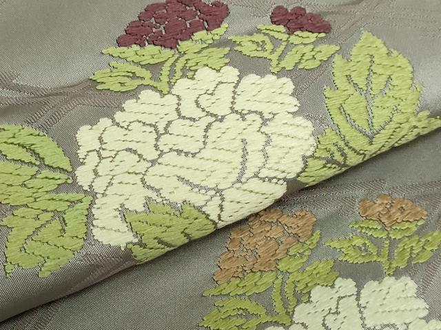 平和屋着物●極上　西陣　川島織物　九寸名古屋帯　唐織　枝花文　逸品　DZAB1814kh6_2