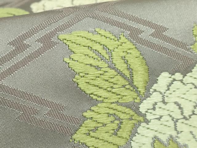 平和屋着物●極上　西陣　川島織物　九寸名古屋帯　唐織　枝花文　逸品　DZAB1814kh6_4