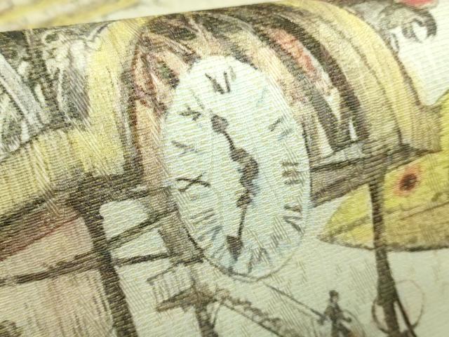 平和屋着物●極上　全通柄袋帯　アルベール・ロビダ　手描き　逸品　DZAB1833kh6_5