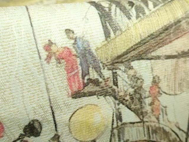 平和屋着物●極上　全通柄袋帯　アルベール・ロビダ　手描き　逸品　DZAB1833kh6_6