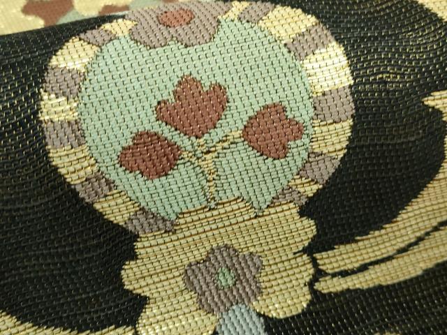 平和屋着物●極上　六通柄袋帯　鷹匠　波期花鳥更紗　金糸　逸品　DZAB1848kh6 平和屋着物○極上 六通柄袋帯 鷹匠 波期花鳥更紗 金糸 逸品