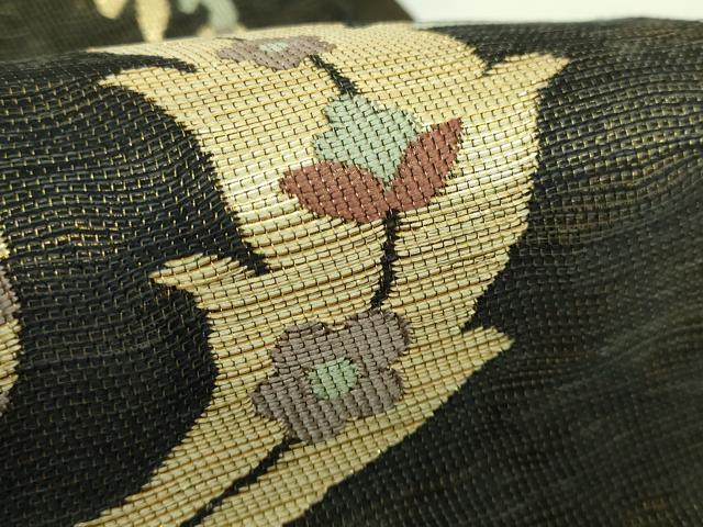 平和屋着物●極上　六通柄袋帯　鷹匠　波期花鳥更紗　金糸　逸品　DZAB1848kh6 平和屋着物○極上 六通柄袋帯 鷹匠 波期花鳥更紗 金糸 逸品