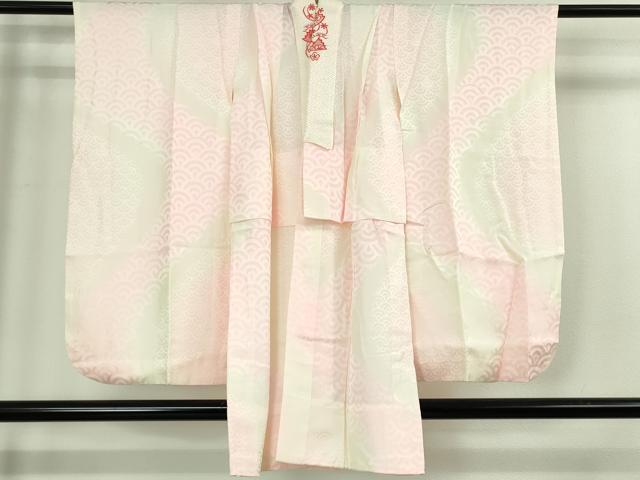 平和屋本店∵極上　女の子 十三参り　子供　祝着・襦袢(無双仕立て・半衿刺繍)・袋帯 3点セット　鴛鴦　暈し染め　金彩　逸品　DZAB1854kh6_5