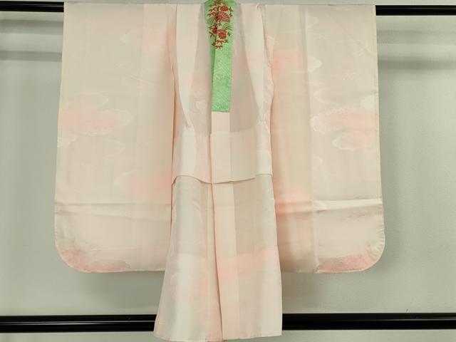 平和屋本店[]極上　七五三　女の子　3歳　祝着・襦袢(半衿刺繍)・袋帯・小物セット　飛鶴松花文　鬼しぼ縮緬　逸品　DZAB1856kh6_4
