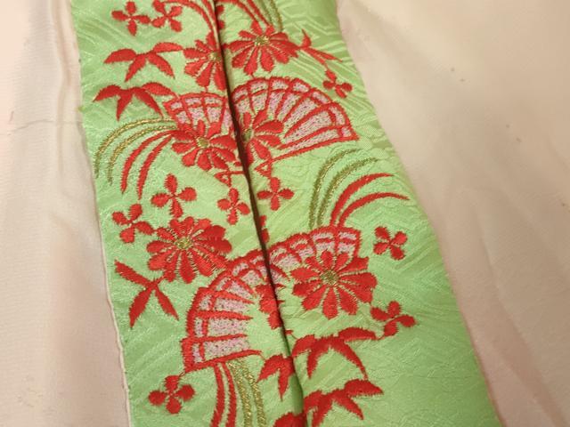 平和屋本店[]極上　七五三　女の子　3歳　祝着・襦袢(半衿刺繍)・袋帯・小物セット　飛鶴松花文　鬼しぼ縮緬　逸品　DZAB1856kh6_5