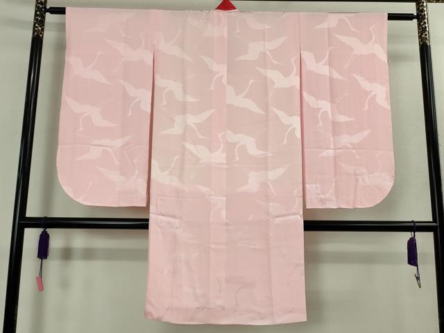 平和屋本店∵極上　女の子　十三参り　子供　祝着・襦袢(袷・半衿刺繍)セット　舞蝶花文　暈し染め　逸品　DZAB1857kh6_7