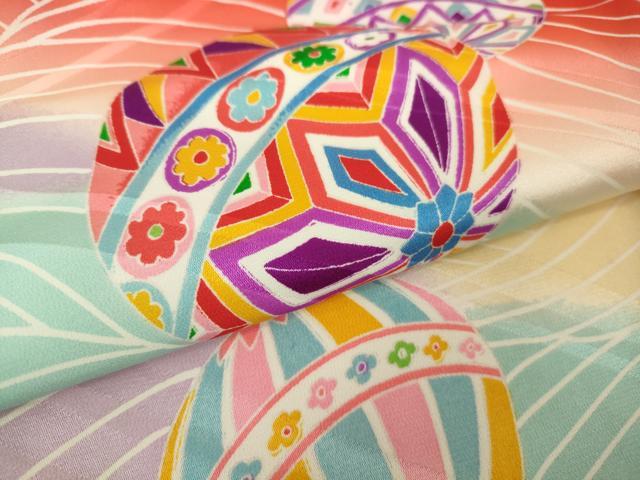 平和屋本店[]極上　七五三　女の子　7歳　祝着・襦袢(袷・半衿刺繍)セット　毬　暈し染め　逸品　DZAB1858kh6_4