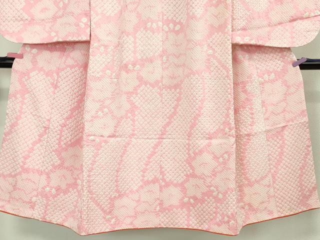 平和屋本店[]極上　七五三　女の子　7歳　祝着　絞り　舞花文　逸品　DZAB1859kh6_3