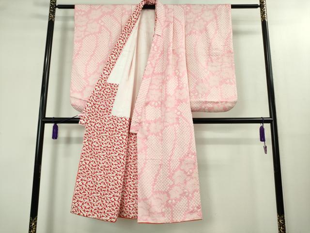 平和屋本店[]極上　七五三　女の子　7歳　祝着　絞り　舞花文　逸品　DZAB1859kh6_1