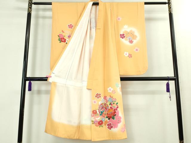平和屋本店[]極上　七五三　女の子　7歳　祝着・襦袢(無双仕立て・半衿刺繍)セット　駒刺繍　花毬文　金彩　逸品　DZAB1864kh6_2