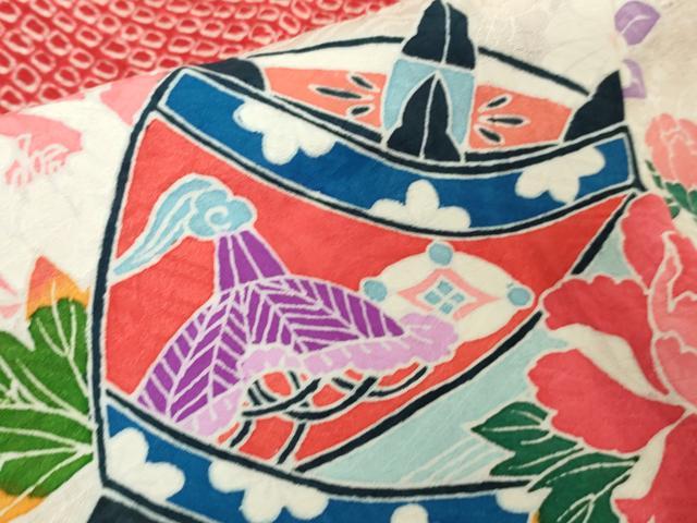 平和屋本店[]極上　七五三　女の子　3歳　祝着・襦袢(袷)セット　絞り　糸車花恩　金銀彩　逸品　DZAB1866kh6_5