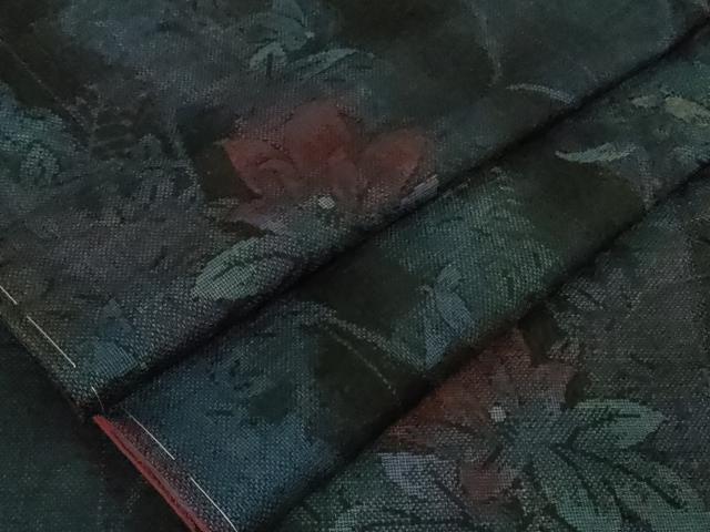 平和屋着物●伝統工芸士　小林義一　江戸小紋　御召十字　正絹　逸品　AABG5787ph 平和屋着物○伝統工芸士 小林義一 江戸小紋 御召十字 正絹 逸品