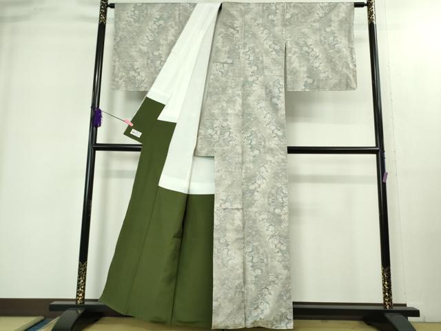 平和屋着物●極上　都喜ヱ門　本場大島紬　白大島　藤白泥　光彩の響き　藤絹織物謹製　やまと誂製　証紙付き　逸品　未使用　DZAB1965kh6_2