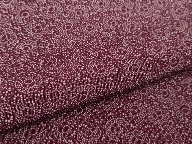 平和屋本店○極上 人間国宝 小宮康孝 江戸小紋 ふくら雀 暗紅色×白