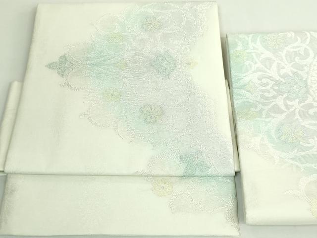 平和屋着物＊極上　夏物　つけ帯　洋花文　金銀糸　逸品　DZAB2030kh6