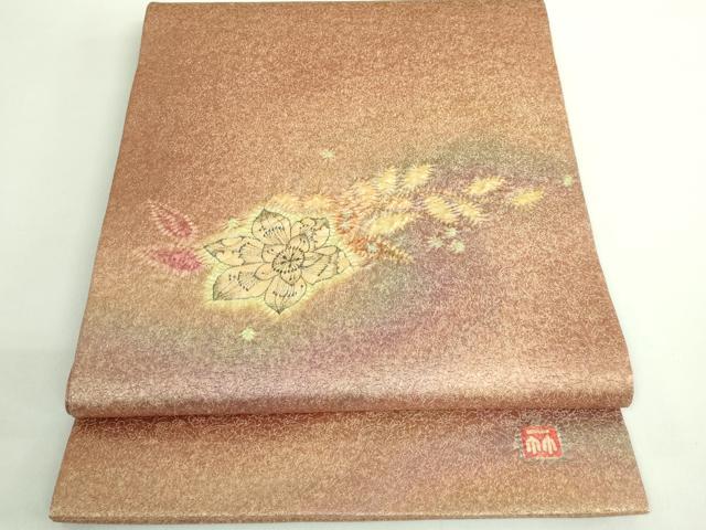 平和屋本店●極上　久保田一竹　幻の辻が花　太鼓柄袋帯　金通し地　逸品　DZAB2039kh6