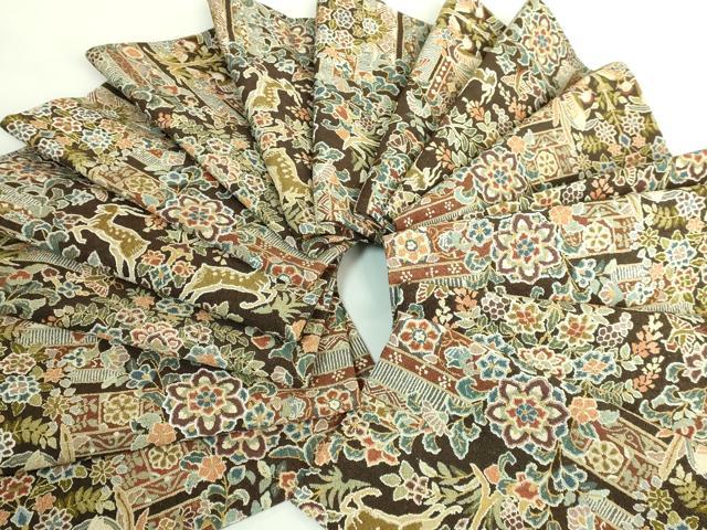 平和屋本店●最高級　中国三大刺繍　相良刺繍　総刺繍　袋帯　200万粒　総詰め　鳥獣戯画　反端付き　逸品　DZAB2072kh6