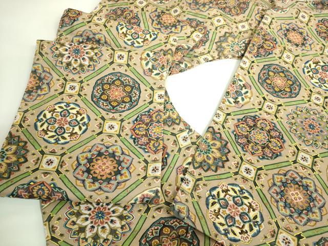 平和屋本店●最高級　明綴れ　全通柄袋帯　格天井花文　金糸　逸品　DZAB2073kh6