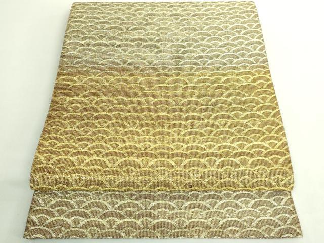 平和屋着物●極上　桝屋高尾　ねん金綴錦　全通柄袋帯　名物聚文青海　金銀糸　逸品　DZAB2074kh6