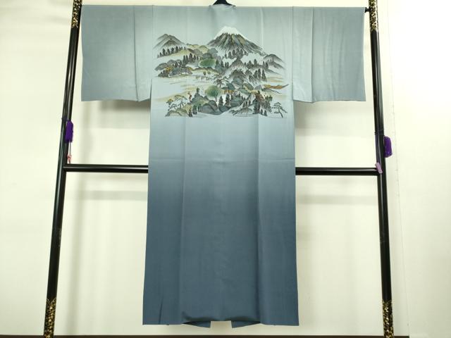 平和屋着物□極上 男性 紬 アンサンブル 長襦袢(袷)・長羽織セット 色