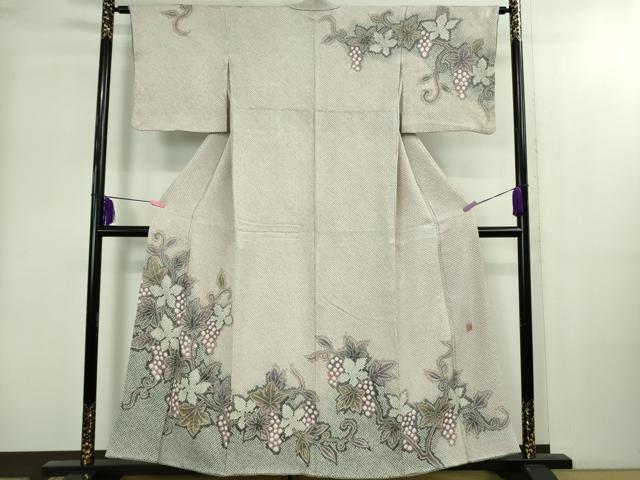平和屋本店●極上　名門　藤娘きぬたや・総絞り　訪問着　葡萄蔦の葉文　暈し染め　逸品　DZAB2194kh6