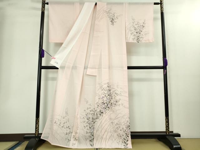平和屋本店＊極上　夏物　洗える最高級着物　＜英＞はなぶさ謹製　訪問着　作家物　手描き　桔梗　逸品　未使用　DZAB2219kh6_1