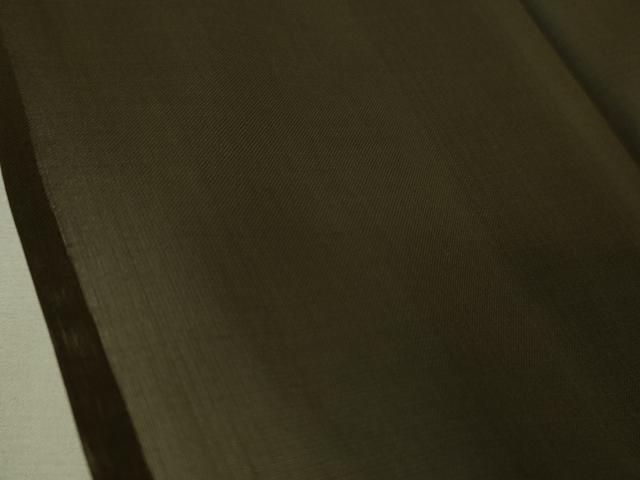 平和屋本店＊希少　夏物　男性　本場黄八丈　夏黄八　紗紬　キングサイズ　伝統工芸士　西條吉広　海松茶色　証紙付き　逸品　DZAB2239kh6_6