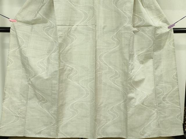 平和屋本店▽極上 本場大島紬 白大島紬 桑原織物 二代目 桑原啓之介 単衣 9マルキ 160亀甲　白絣　畑中別誂　証紙付き　逸品　DZAB2256kh6